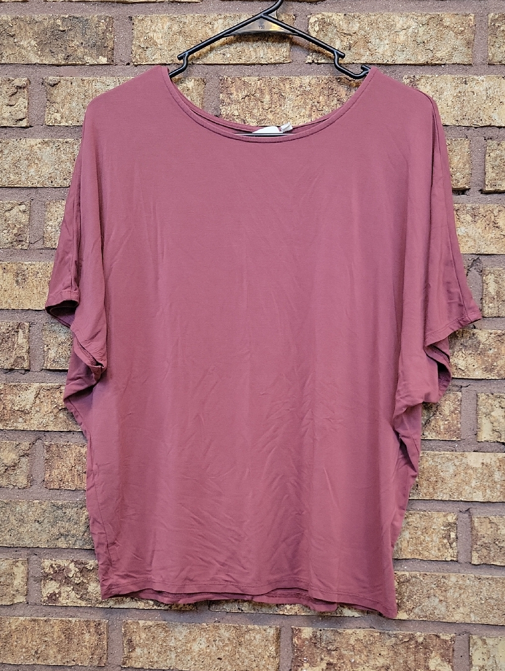 White Crow Jillian Sleek Dusty Rose Relaxed Dolman Top Size Medium Stretch